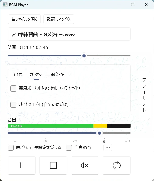 BGM カラオケタブ