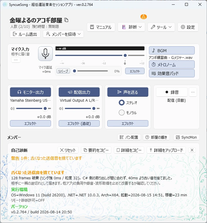 自己診断の結果